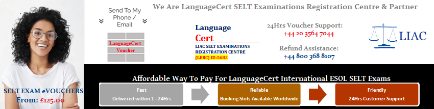 Languagecert SELT Exam Vouchers From �125.00